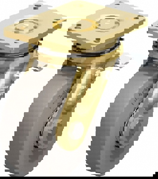 Swivel Top Plate Caster: Solid Rubber, 5