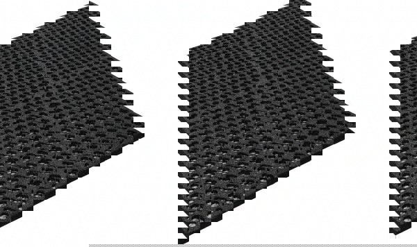 Anti-Fatigue Mat: 5' Long, 3' Wide, 1/2 Thick, CFR Rubber, Beveled Edges, Heavy-Duty