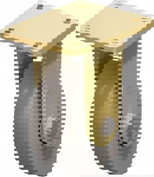 Rigid Top Plate Caster: Solid Rubber, 5