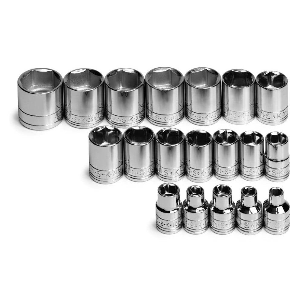 Standard Socket Set: 19 Pc