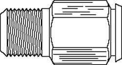 Compression Tube Pipe Coupler Body: 1/4-18