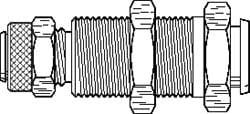Compression Tube Bulkhead Coupler Body: Compression x Compression