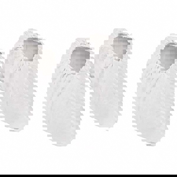 Shoe Cover: Water-Resistant, Polyethylene & Spunbond, White