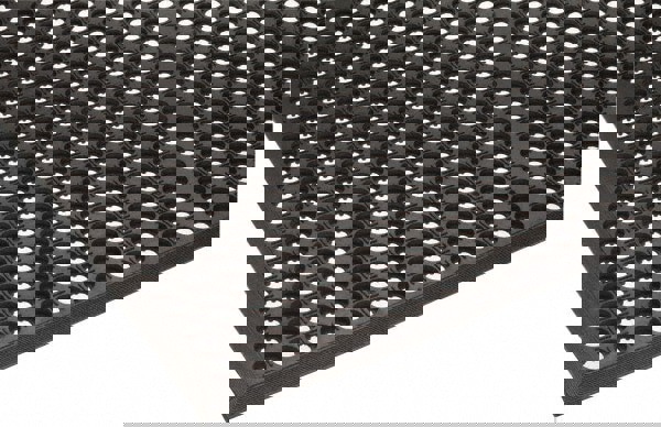 Anti-Fatigue Mat: 5' Long, 3' Wide, 1/2 Thick, Natural Rubber, Heavy-Duty