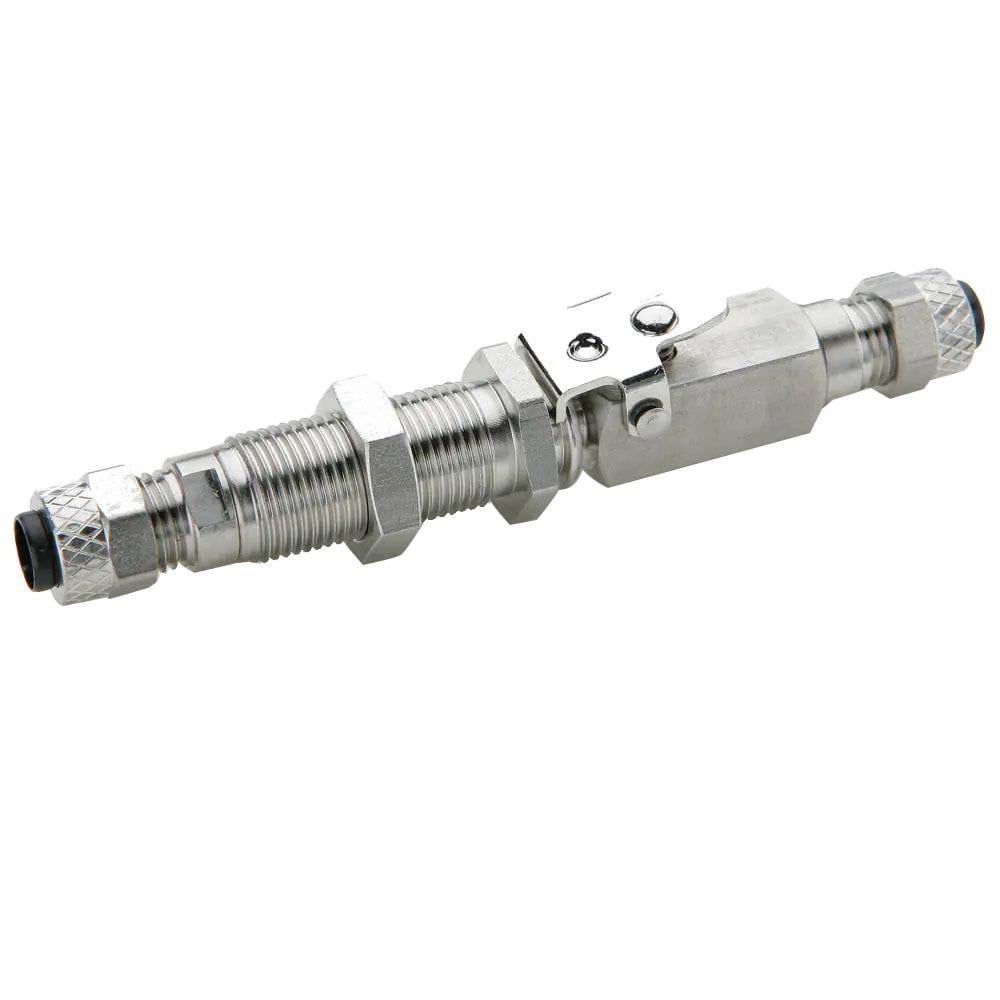 Compression Tube Double End Shutoff Bulkhead Coupler: Compression x Compression