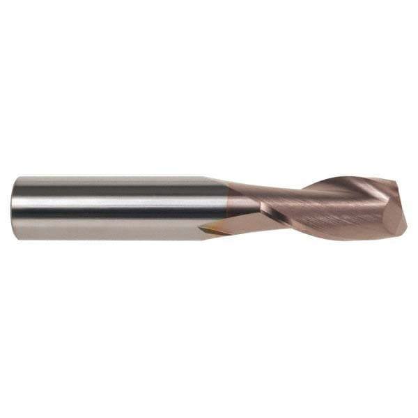 Square End Mill: 3/64'' Dia, 7/64'' LOC, 1/8'' Shank Dia, 1-1/2'' OAL, 2 Flutes, Solid Carbide