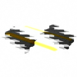 Anti-Fatigue Mat: 5' Long, 3' Wide, 1 Thick, Vinyl, Beveled Edges, Heavy-Duty