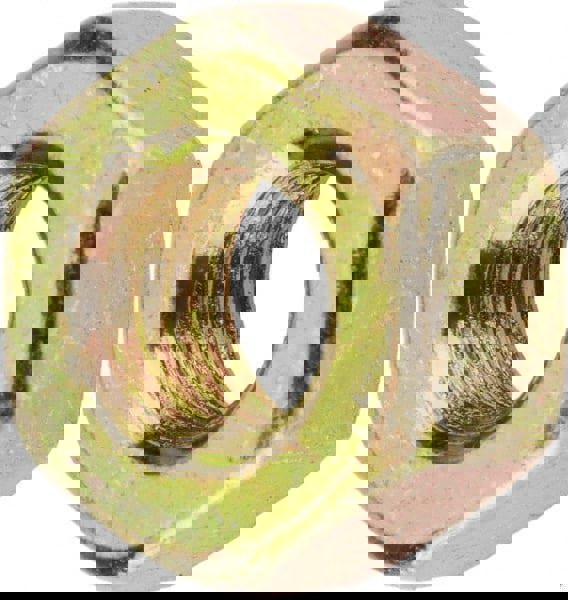 Hex Nut: 1/4-28, Grade 8 Steel, Yellow Zinc Dichromate Finish
