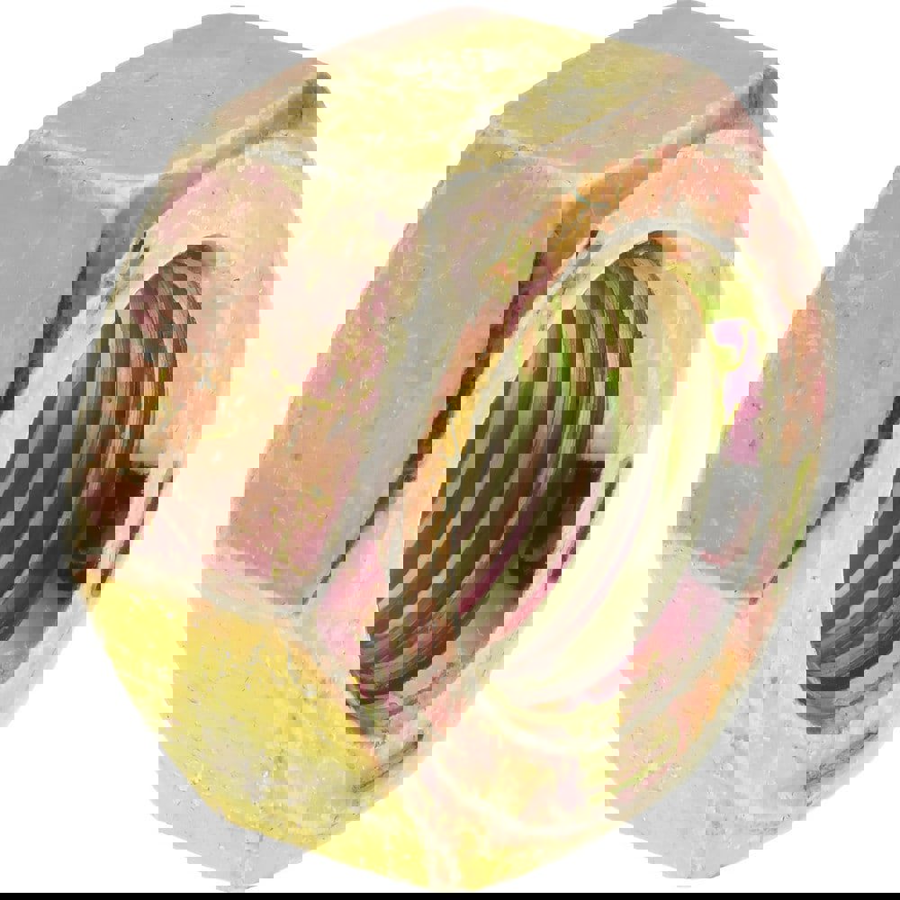 Hex Nut: 5/16-24, Grade 8 Steel, Zinc Yellow Dichromate Finish