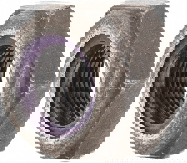 Hex Lock Nut: Insert, Nylon Insert, 1/2-13, Grade 8 Steel, Uncoated