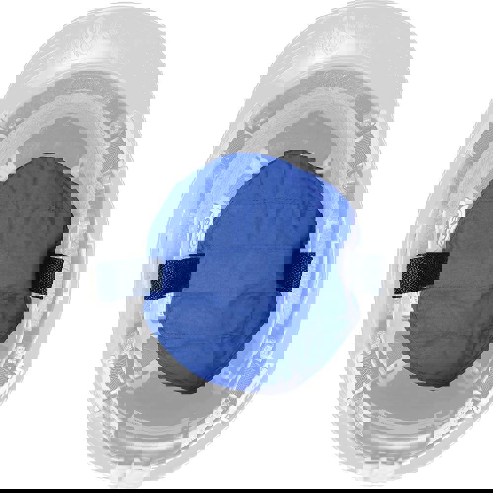 Hard Hat Cooling Pad: Cotton & Polyester, Blue