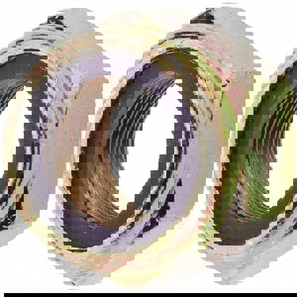 Hex Lock Nut: Insert, Nylon Insert, 5/8-18, Grade 8 Steel, Zinc Yellow Dichromate Finish