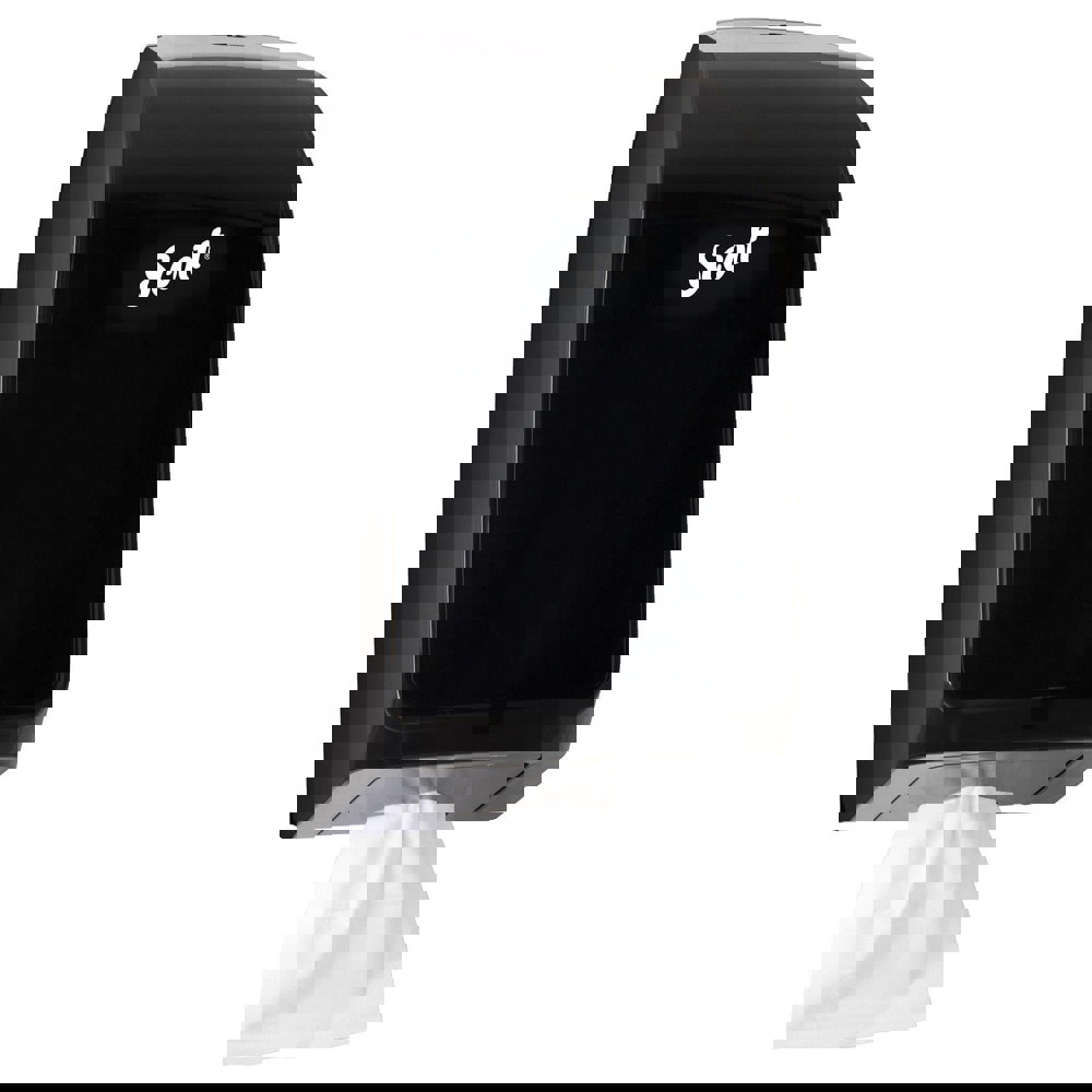 Hygienic Bathroom Tissue Dispenser, Black, 7.00