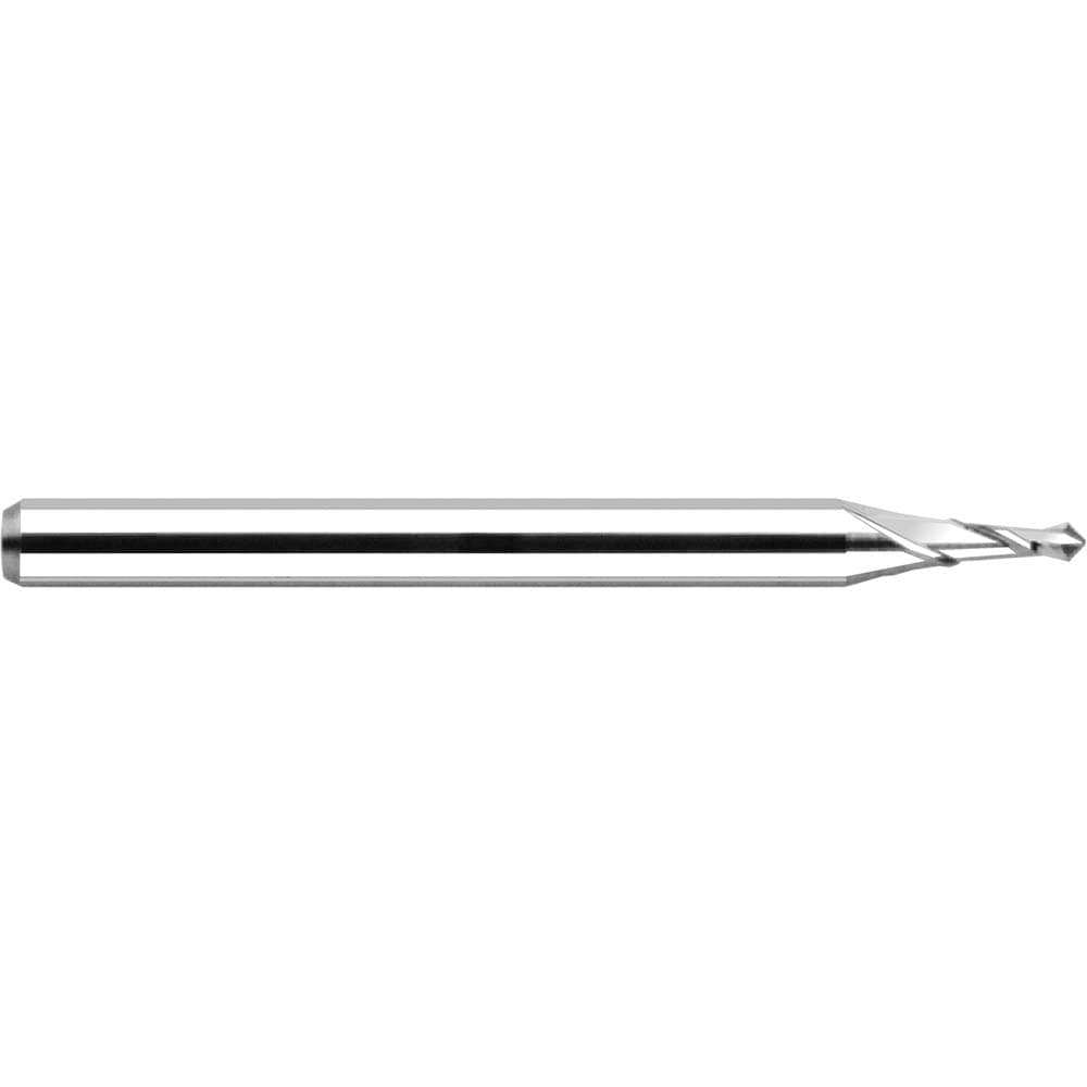 Spotting Drills; Drill Point Angle: 140 ; Cutting Diameter (Decimal Inch): 0.0390 ; Overall Length (Inch): 1-1/2 ; Tool Material: Solid Carbide ; Coating/Finish: Uncoated ; Single/Double Ended: Single