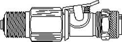 Compression Tube Double End Shutoff Pipe Coupler: 1/8-27