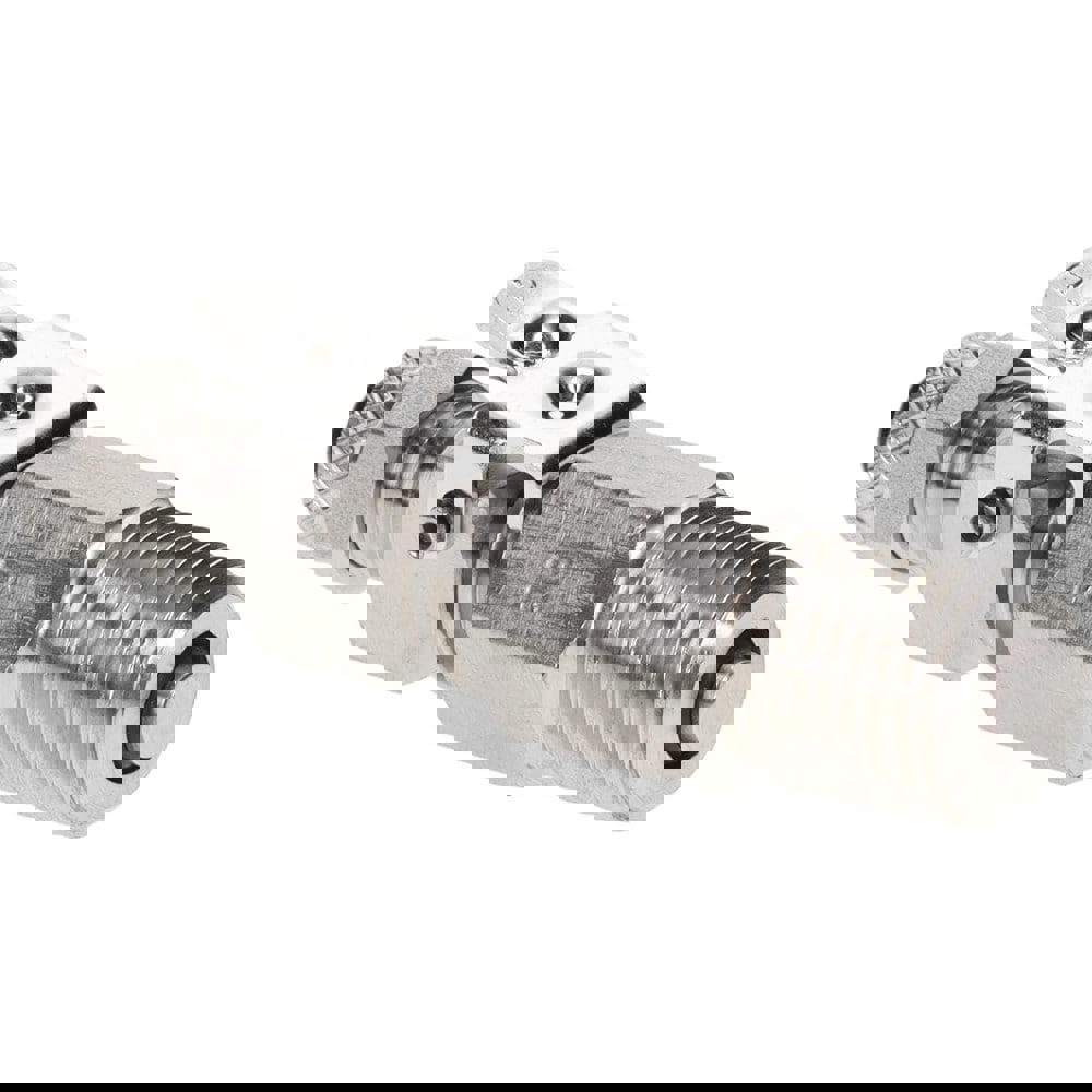 Compression Tube Single End Shutoff Pipe Coupler: 1/4-18