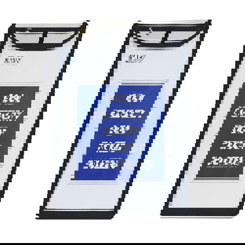 15 Pc High Capacity Gusset Stitched Shop Ticket Holder: Clear
