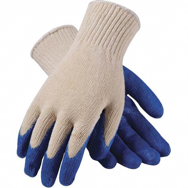 General Purpose Work Gloves: X-Large, Natural Rubber Latex Coated, Cotton & Polyester