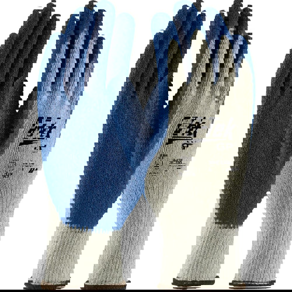 General Purpose Work Gloves: Medium, Latex Coated, 35% Cotton & 65% Polyester