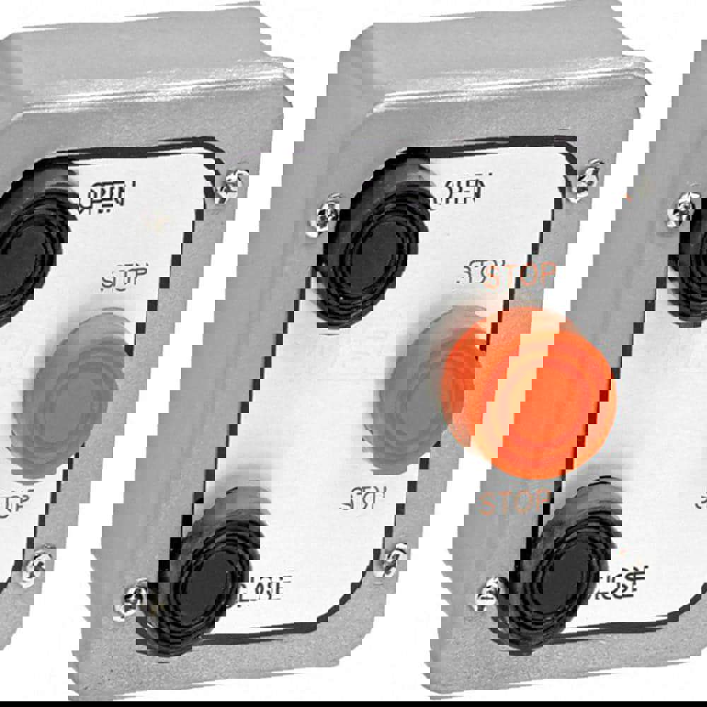 Garage Door Hardware; Hardware Type: Control Station, Nema 4 Exterior Purpose, Surface Mount ; For Use With: Commercial Doors; Commercial Gate Openers ; Material: Metal; Plastic ; Overall Length: 2.63 ; Overall Width: 4 ; Overall Height: 4.375