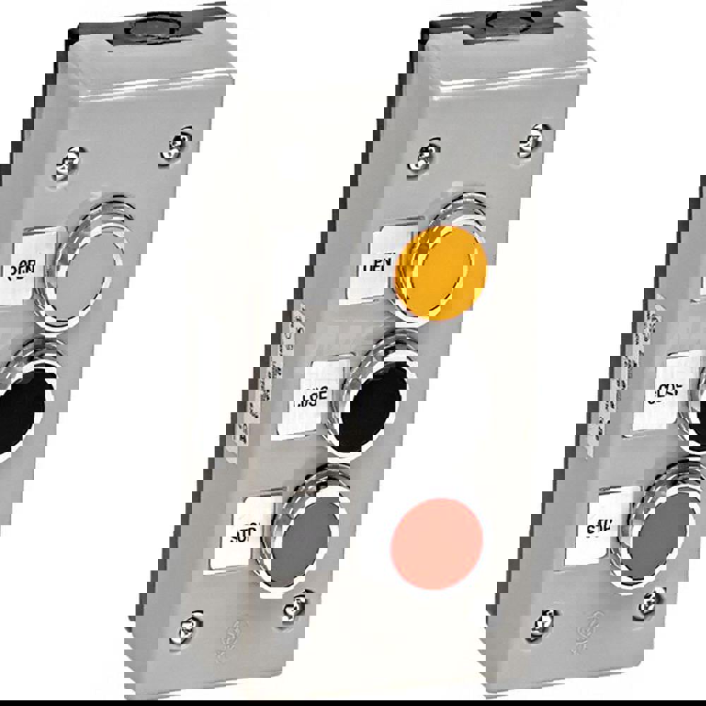 Garage Door Hardware; Hardware Type: Control Station, Surface Mount, Nema 4X Exterior ; For Use With: Commercial Doors; Commercial Gate Openers ; Material: Plastic ; Overall Length: 2.50 ; Overall Width: 3 ; Overall Height: 5.75