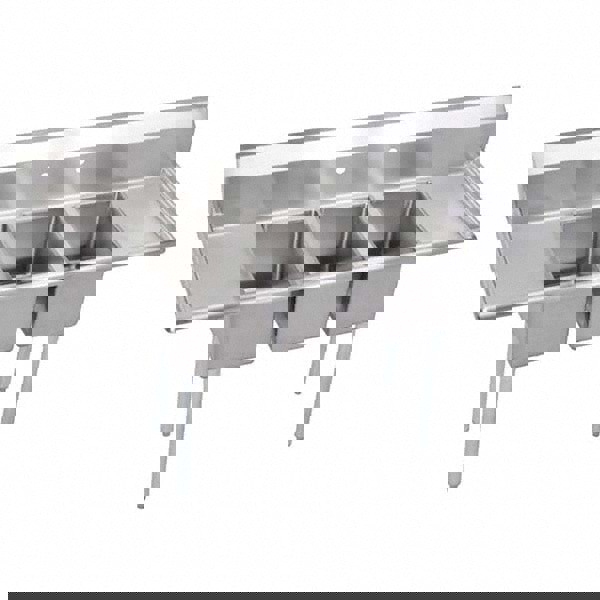 Scullery Sink: 3 Stainless Steel