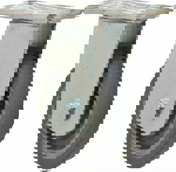 Rigid Top Plate Caster: Thermoplastic Rubber, 3-1/2