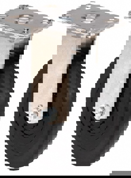 Rigid Top Plate Caster: Thermoplastic Rubber, 4