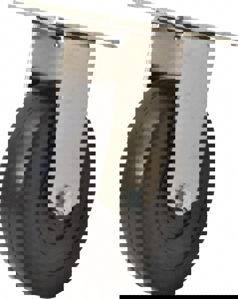 Rigid Top Plate Caster: Soft Rubber, 5