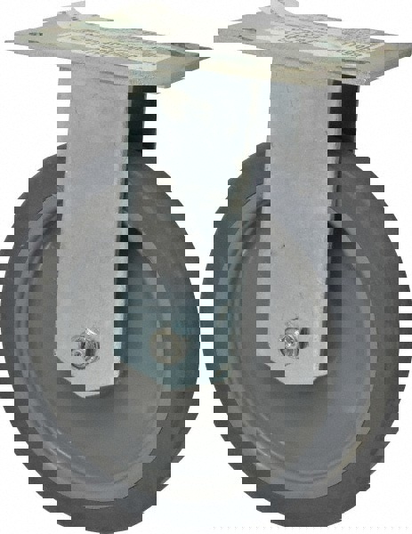 Rigid Top Plate Caster: Thermoplastic Rubber, 6