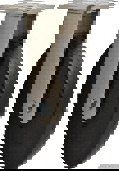 Rigid Top Plate Caster: Soft Rubber, 6