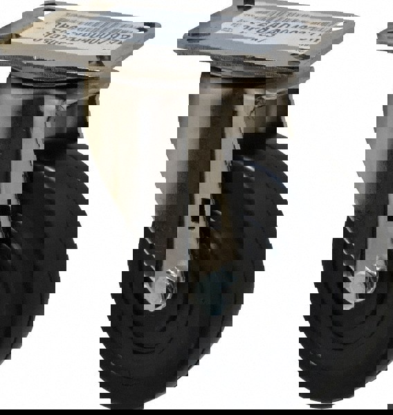 Swivel Top Plate Caster: Soft Rubber, 4