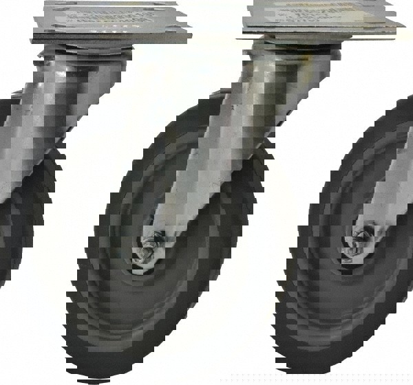 Swivel Top Plate Caster: Thermoplastic Rubber, 5