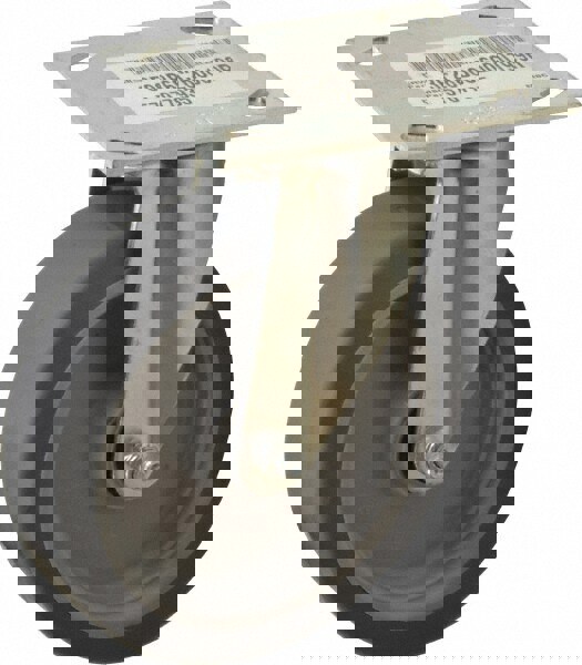 Swivel Top Plate Caster: Thermoplastic Rubber, 6