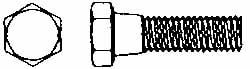 Hex Head Bolt: 1/4-20, 3-1/2