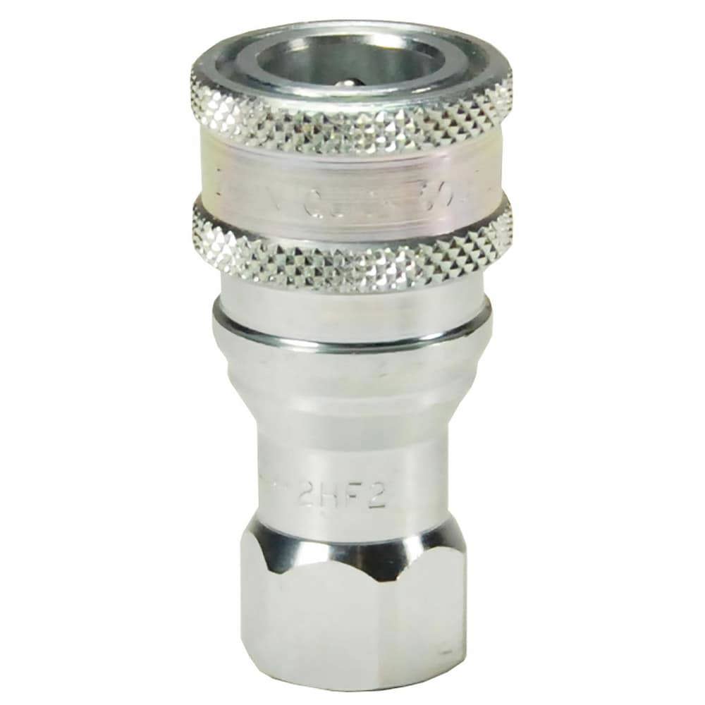 Hydraulic Hose Fittings & Couplings; Type: H-Series ISO-B Poppet Valve Female Threaded Coupler ; Fitting Type: Coupler ; Hose Inside Diameter (Decimal Inch): 0.3750 ; Hose Size: 3/8 ; Material: Steel ; Thread Type: NPTF