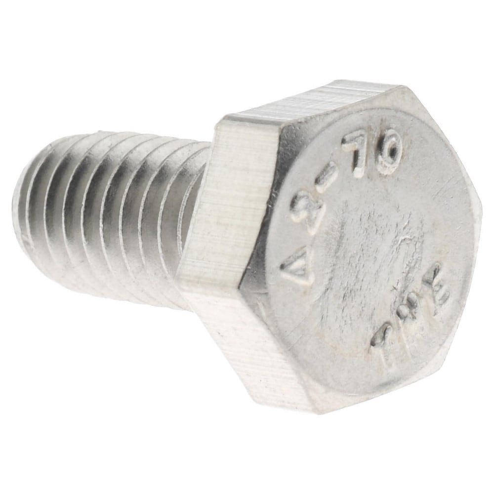 Hex Head Cap Screw: M6x1, 12.00 mm Length Under Head, Grade 18-8 & Austenitic Grade A2 Stainless Steel
