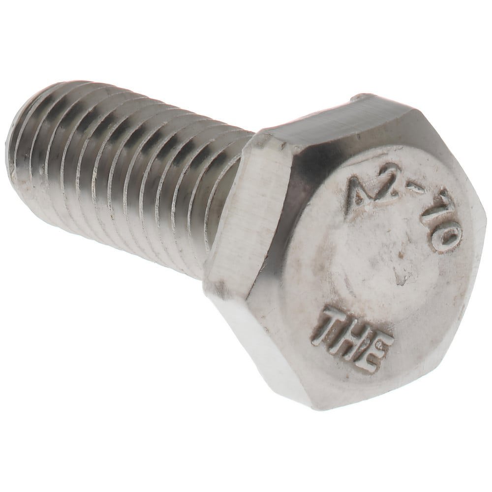 Hex Head Cap Screw: M6x1, 16.00 mm Length Under Head, Grade 18-8 & Austenitic Grade A2 Stainless Steel