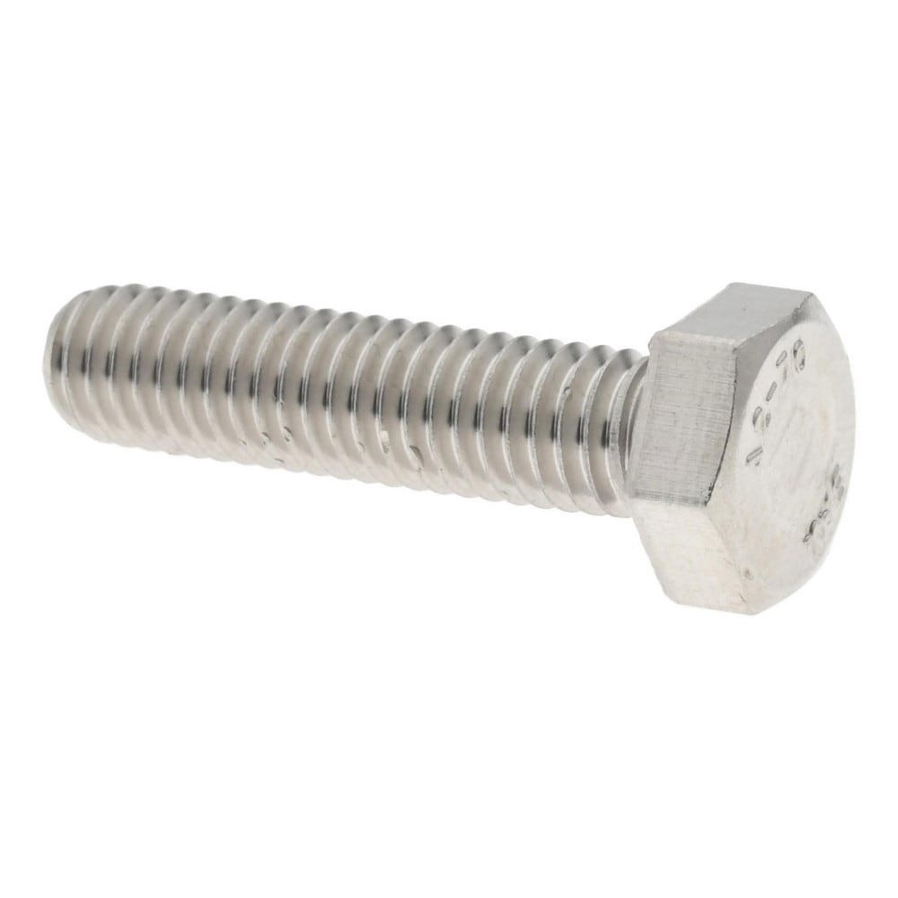 Hex Head Cap Screw: M6x1, 25.00 mm Length Under Head, Grade 18-8 & Austenitic Grade A2 Stainless Steel
