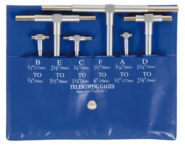 Telescoping Gage Set: 5/16 to 6