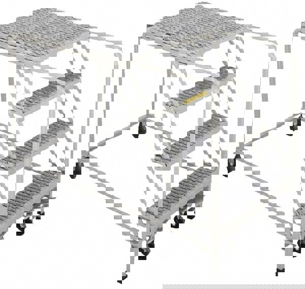 Steel Tilt & Roll Rolling Ladder: 3 Step