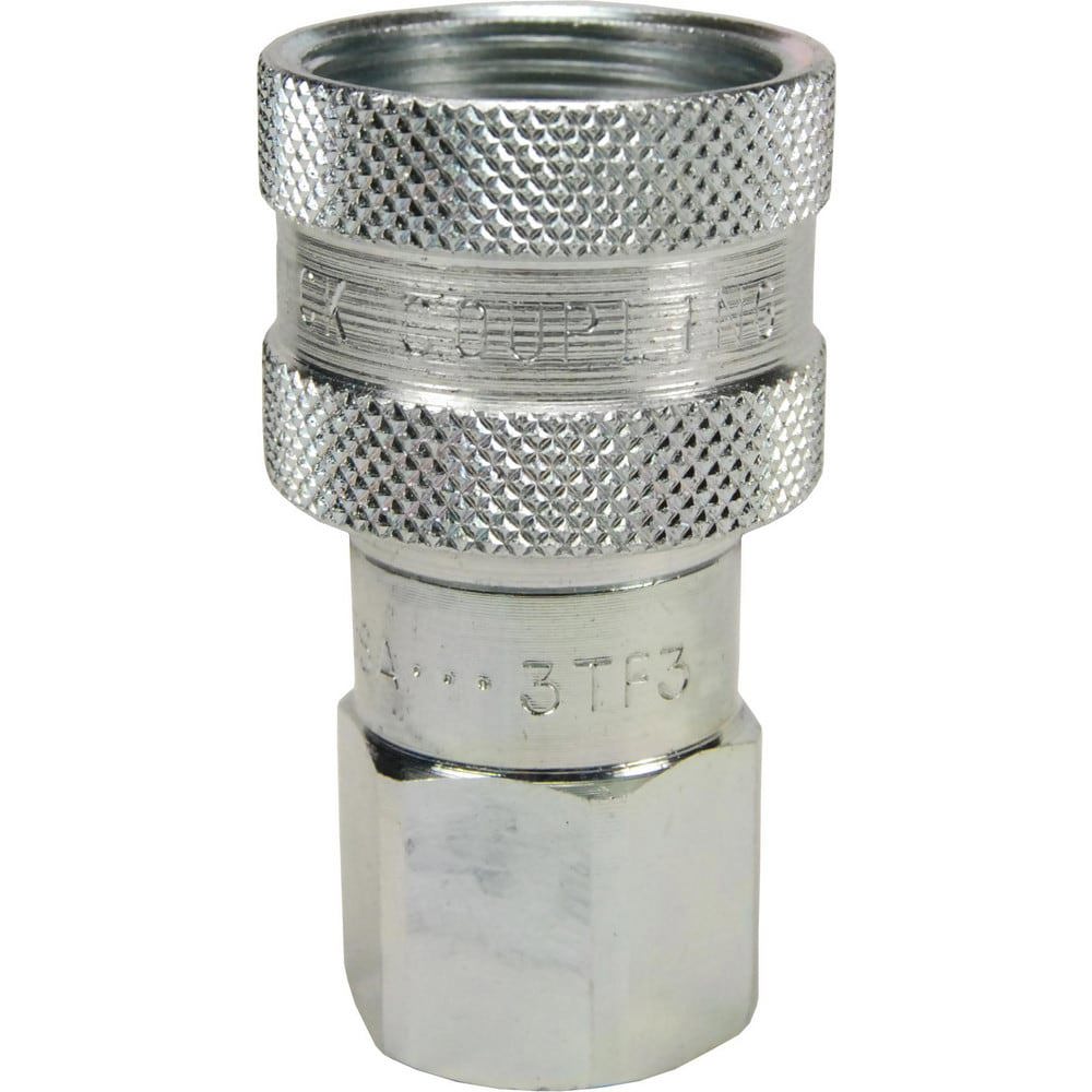 Hydraulic Hose Fittings & Couplings; Type: T-Series Female NPTF Ball Coupler ; Fitting Type: Coupler ; Hose Inside Diameter (Decimal Inch): 0.3750 ; Hose Size: 3/8 ; Material: Steel ; Thread Type: NPTF