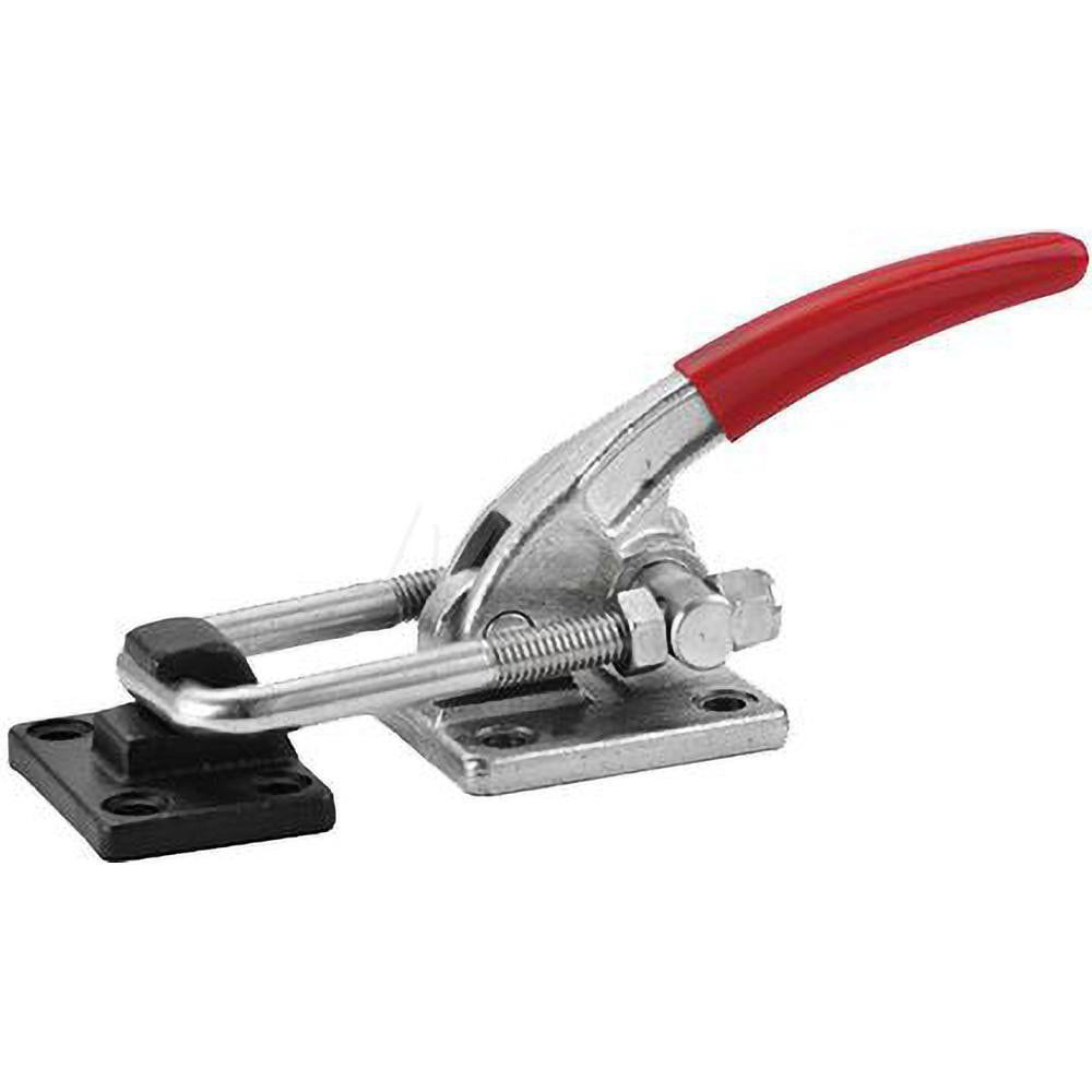 Pull-Action Latch Clamp: Vertical, 7,500 lb, U-Hook, Flanged Base