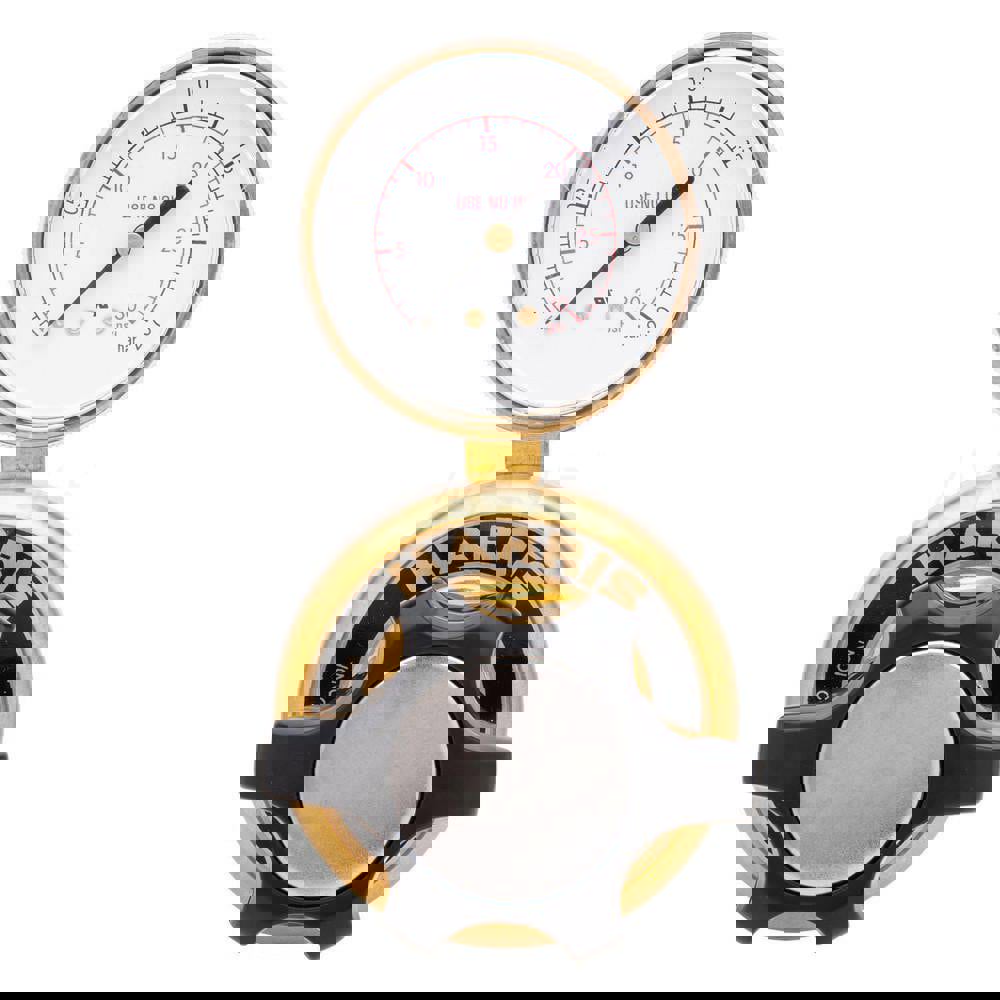 High-Flow Single Gauge Inline Manifold Nitrogen, Helium, Argon, Carbon Dioxide, Hydrogen, Oxygen Regulator 0-15 PSIG