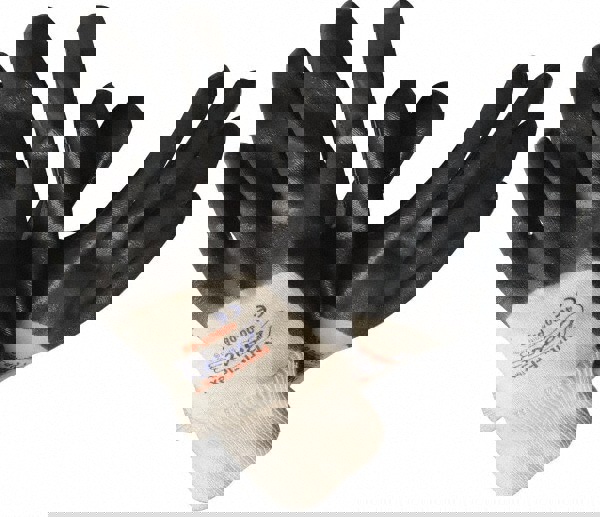 General Purpose Work Gloves: Small, Nitrile Coated, Cotton