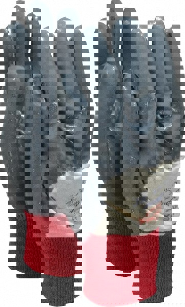 General Purpose Work Gloves: Large, Nitrile Coated, Cotton