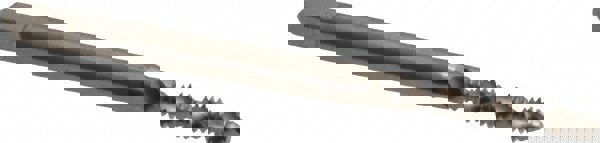 Spiral Flute Tap: #4-40 UNC, 2 Flutes, Modified Bottoming, Powdered Metal, Bright/Uncoated