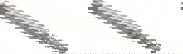 Spiral Flute Tap: #4-40 UNC, 2 Flutes, Modified Bottoming, Powdered Metal, Bright/Uncoated