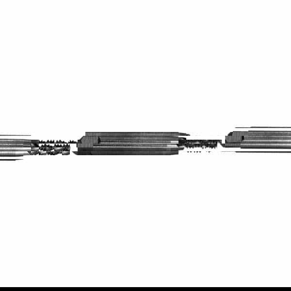 Spiral Flute Tap: #5-40 UNC, 3 Flutes, Modified Bottoming, 2B/3B Class of Fit, Powdered Metal, Bright/Uncoated