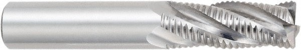 Square End Mill: 3/8'' Dia, 1'' LOC, 3/8'' Shank Dia, 2-1/2'' OAL, 4 Flutes, Solid Carbide